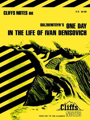 cover image of CliffsNotes on Solzhenitsyn's One Day in the Life of Ivan Denisovitch